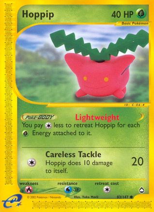 Hoppip 83/147 - Aquapolis Reverse Holofoil - Poke-Collect