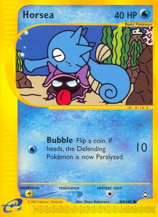 Horsea 84/147 - Aquapolis Reverse Holofoil - Poke-Collect