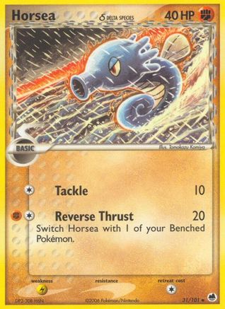 Horsea - 031/101 (Delta Species) 31/101 - Dragon Frontiers - Poke-Collect