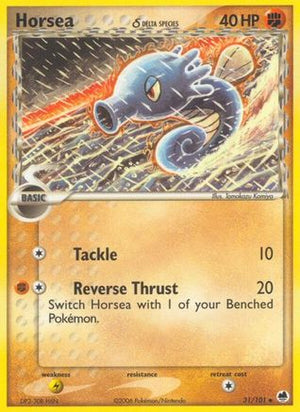Horsea - 031/101 (Delta Species) 31/101 - Dragon Frontiers Reverse Holofoil - Poke-Collect