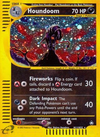 Houndoom H11/147 - Aquapolis Holofoil - Poke-Collect