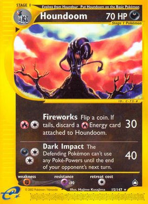 Houndoom 15/147 - Aquapolis Reverse Holofoil - Poke-Collect