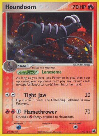 Houndoom 7/115 - Unseen Forces Reverse Holofoil - Poke-Collect
