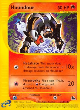 Houndour 66/144 - Skyridge Reverse Holofoil - Poke-Collect