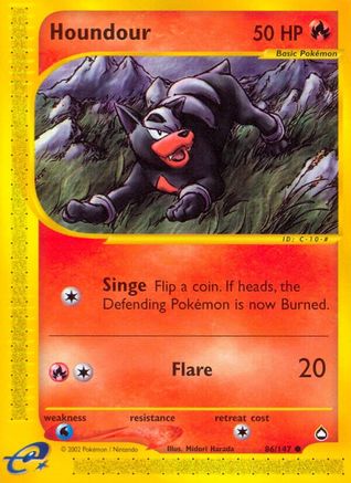 Houndour (86) 86/147 - Aquapolis Reverse Holofoil - Poke-Collect