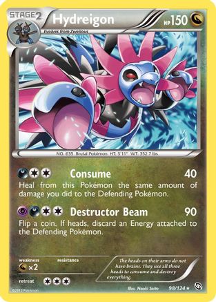 Hydreigon (98) 98/124 - Dragons Exalted Reverse Holofoil - Poke-Collect
