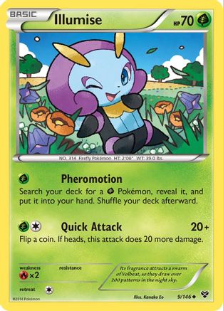 Illumise 9/146 - XY Base Set Reverse Holofoil - Poke-Collect