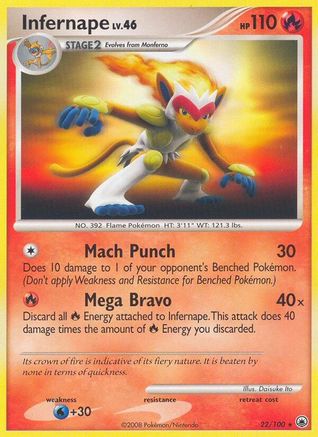 Infernape 22/100 - Majestic Dawn Reverse Holofoil - Poke-Collect