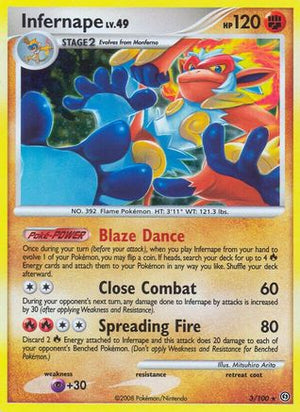 Infernape 3/100 - Stormfront Reverse Holofoil