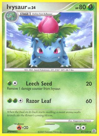 Ivysaur 51/132 - Secret Wonders Reverse Holofoil - Poke-Collect