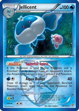 Jellicent (Team Plasma) 39/135 - Plasma Storm Reverse Holofoil - Poke-Collect