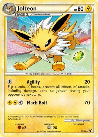Jolteon 28/90 - Undaunted Reverse Holofoil - Poke-Collect