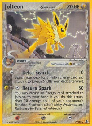 Jolteon (Delta Species) 7/113 - Delta Species Reverse Holofoil - Poke-Collect