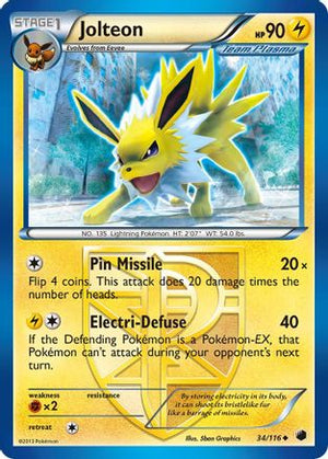 Jolteon 34/116 - Plasma Freeze Reverse Holofoil - Poke-Collect
