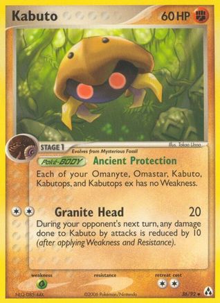 Kabuto 36/92 - Legend Maker Reverse Holofoil - Poke-Collect