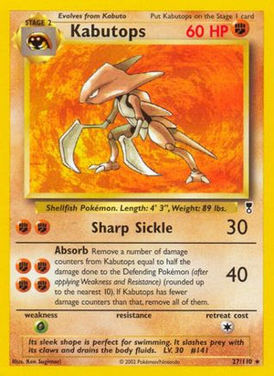 Kabutops 27/110 - Legendary Collection Reverse Holofoil - Poke-Collect