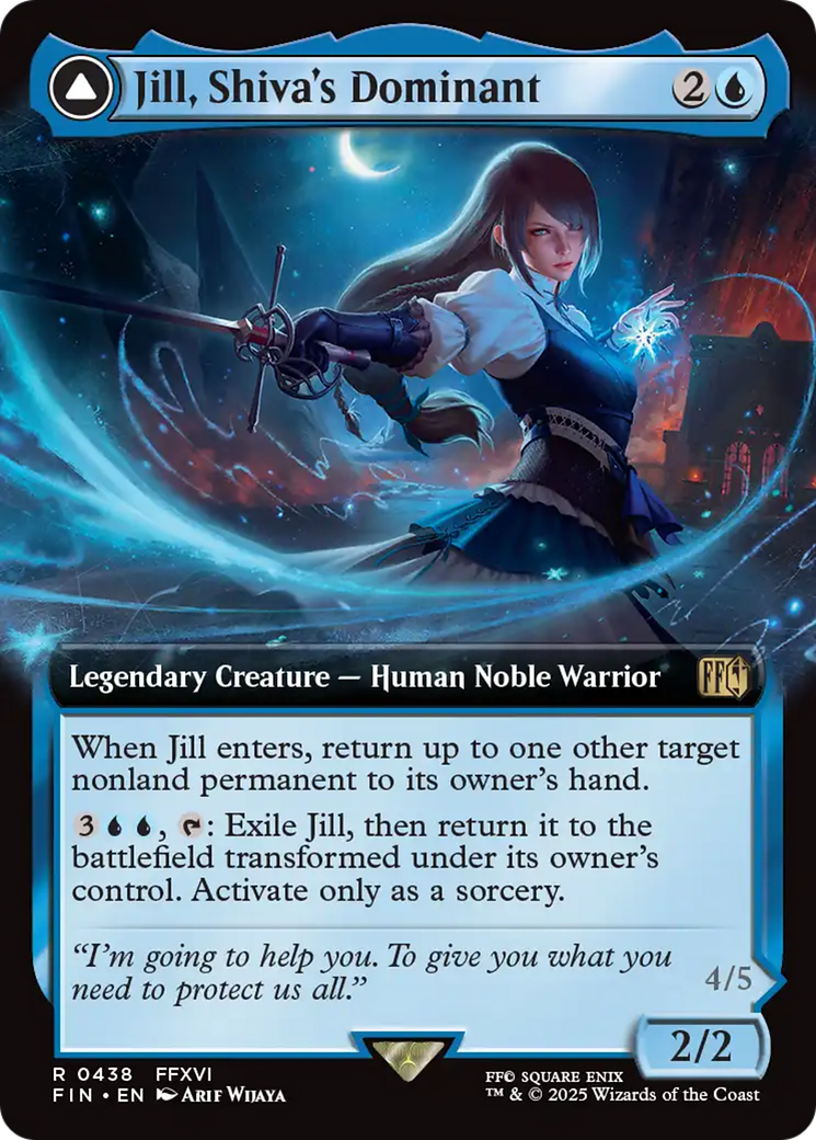 Jill, Shiva's Dominant // Shiva, Warden of Ice (FIN-438) - FINAL FANTASY: (enchantment, Extended Art)