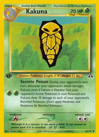 Kakuna 41/75 - Neo Discovery 1st Edition - Poke-Collect