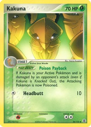 Kakuna 36/112 - FireRed & LeafGreen Reverse Holofoil - Poke-Collect