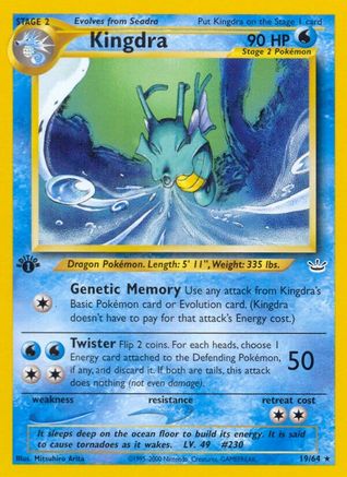 Kingdra 19/64 - Neo Revelation 1st Edition - Poke-Collect