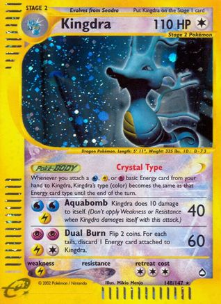 Kingdra (148) 148/147 - Aquapolis Holofoil - Poke-Collect