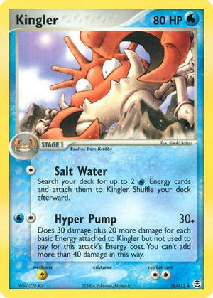 Kingler 26/112 - FireRed & LeafGreen Reverse Holofoil - Poke-Collect