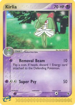 Kirlia 34/109 - Ruby & Sapphire Reverse Holofoil - Poke-Collect