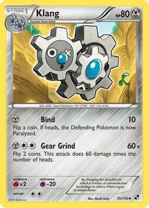 Klang 75/114 - Black and White Reverse Holofoil - Poke-Collect