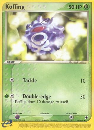Koffing 54/109 - Ruby and Sapphire Reverse Holofoil - Poke-Collect