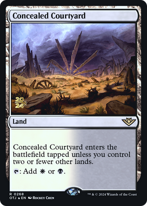 Concealed Courtyard (PRE-268) - Outlaws of Thunder Junction Promos Foil - Poke-Collect