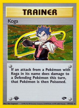 Koga (19) 19/132 - Gym Challenge Unlimited Holofoil - Poke-Collect