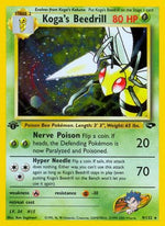 Koga's Beedrill 9/132 - Gym Challenge 1st Edition Holofoil - Poke-Collect