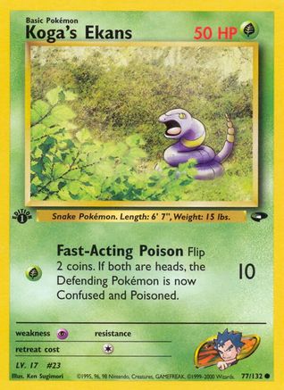 Koga's Ekans 77/132 - Gym Challenge 1st Edition - Poke-Collect