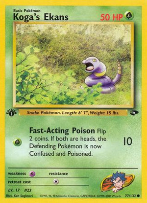 Koga's Ekans 77/132 - Gym Challenge 1st Edition - Poke-Collect