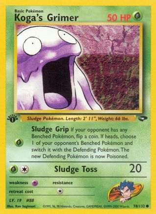 Koga's Grimer 78/132 - Gym Challenge 1st Edition - Poke-Collect