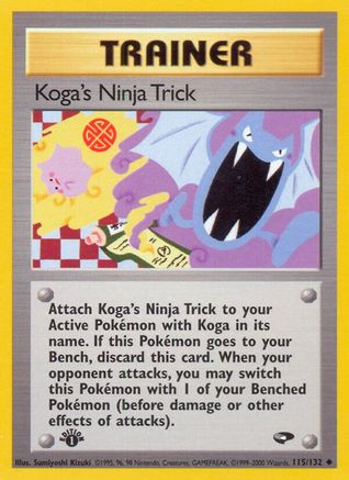 Koga's Ninja Trick 115/132 - Gym Challenge 1st Edition - Poke-Collect