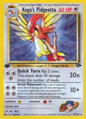 Koga's Pidgeotto 27/132 - Gym Challenge 1st Edition - Poke-Collect