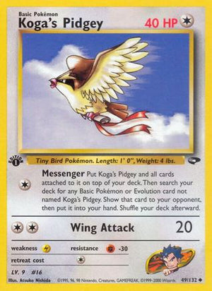 Koga's Pidgey 49/132 - Gym Challenge 1st Edition - Poke-Collect