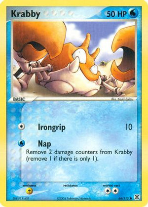 Krabby 66/112 - FireRed & LeafGreen Reverse Holofoil - Poke-Collect