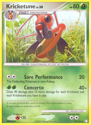 Kricketune 27/123 - Mysterious Treasures Reverse Holofoil - Poke-Collect