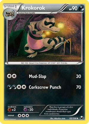Krokorok 65/108 - Dark Explorers Reverse Holofoil - Poke-Collect