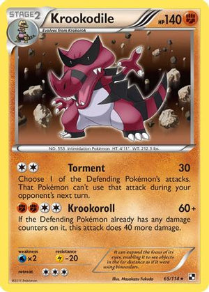 Krookodile 65/114 - Black & White Holofoil - Poke-Collect