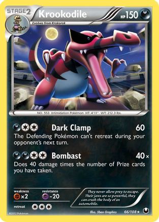 Krookodile 66/108 - Dark Explorers Reverse Holofoil - Poke-Collect