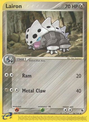 Lairon 36/109 - Ruby & Sapphire Reverse Holofoil - Poke-Collect