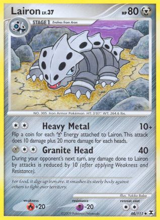 Lairon 44/111 - Rising Rivals Reverse Holofoil - Poke-Collect