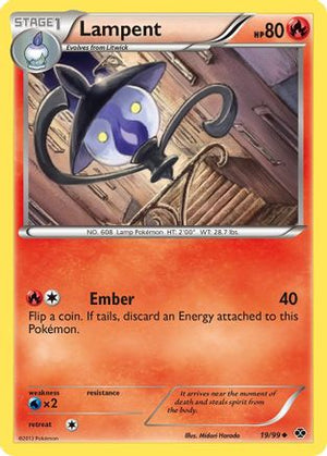 Lampent 19/99 - Next Destinies Reverse Holofoil - Poke-Collect