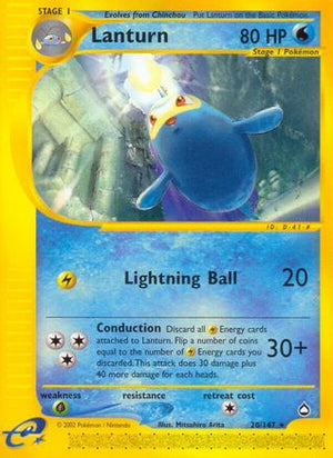 Lanturn 20/147 - Aquapolis Reverse Holofoil - Poke-Collect