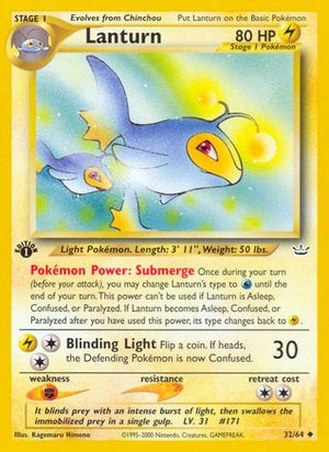 Lanturn 32/64 - Neo Revelation 1st Edition - Poke-Collect