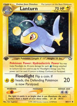 Lanturn 38/111 - Neo Genesis 1st Edition - Poke-Collect