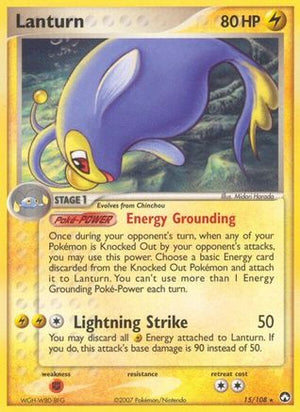 Lanturn 15/108 - Power Keepers Reverse Holofoil - Poke-Collect